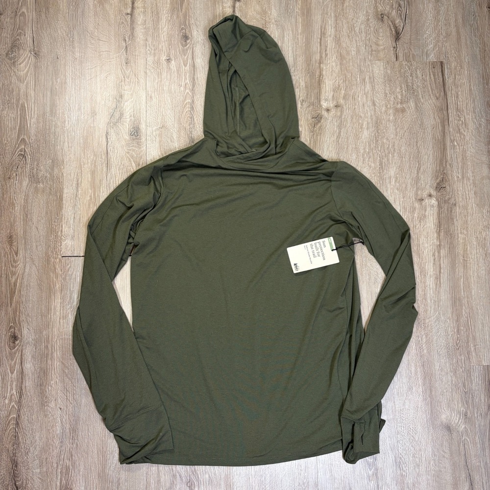 NWT REI Sahara Shade Hoodie Green Mens Large Tall Sun UPF SPF Long Sleeve
